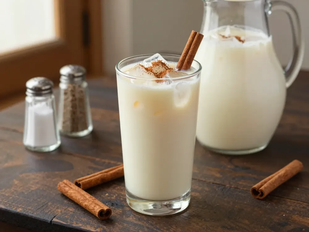 Agua de horchata — bebida cremosa de arroz con canela