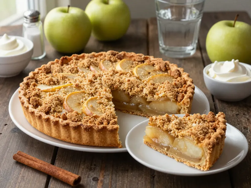 Kuchen de manzana — la tarta alemana del sur de Chile con migas de canela