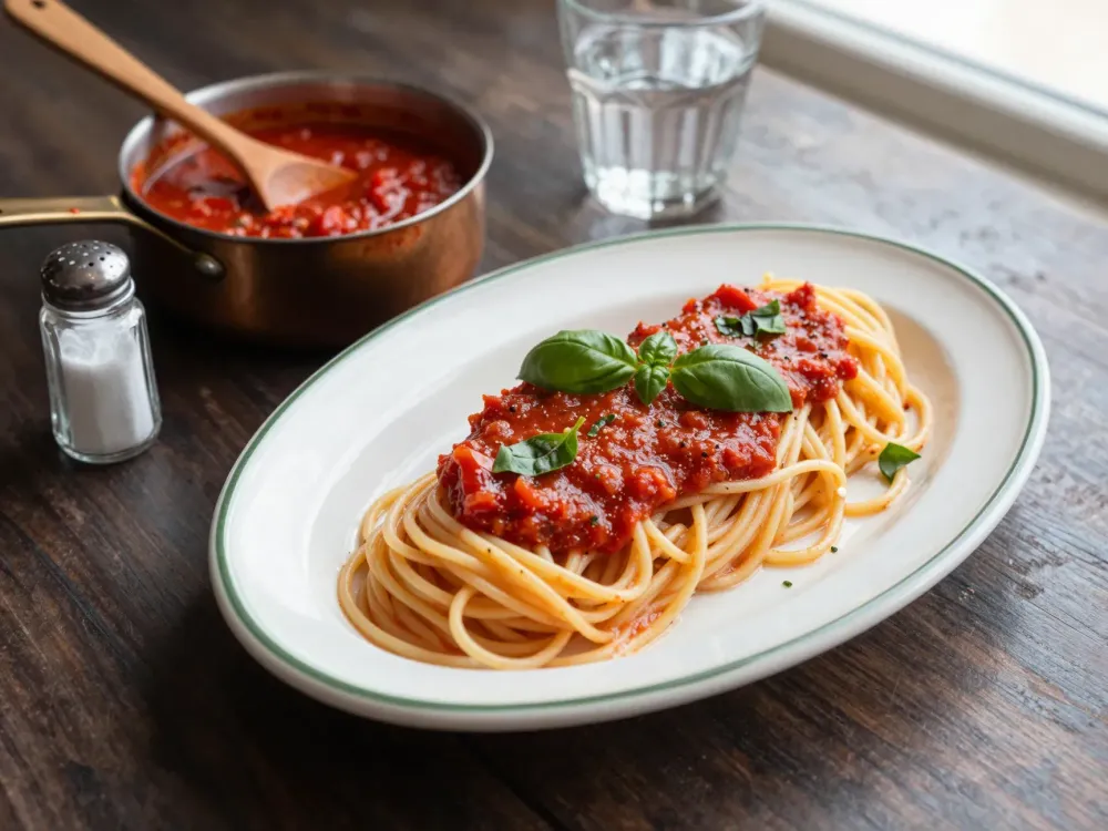 Salsa de tomate para pasta casera